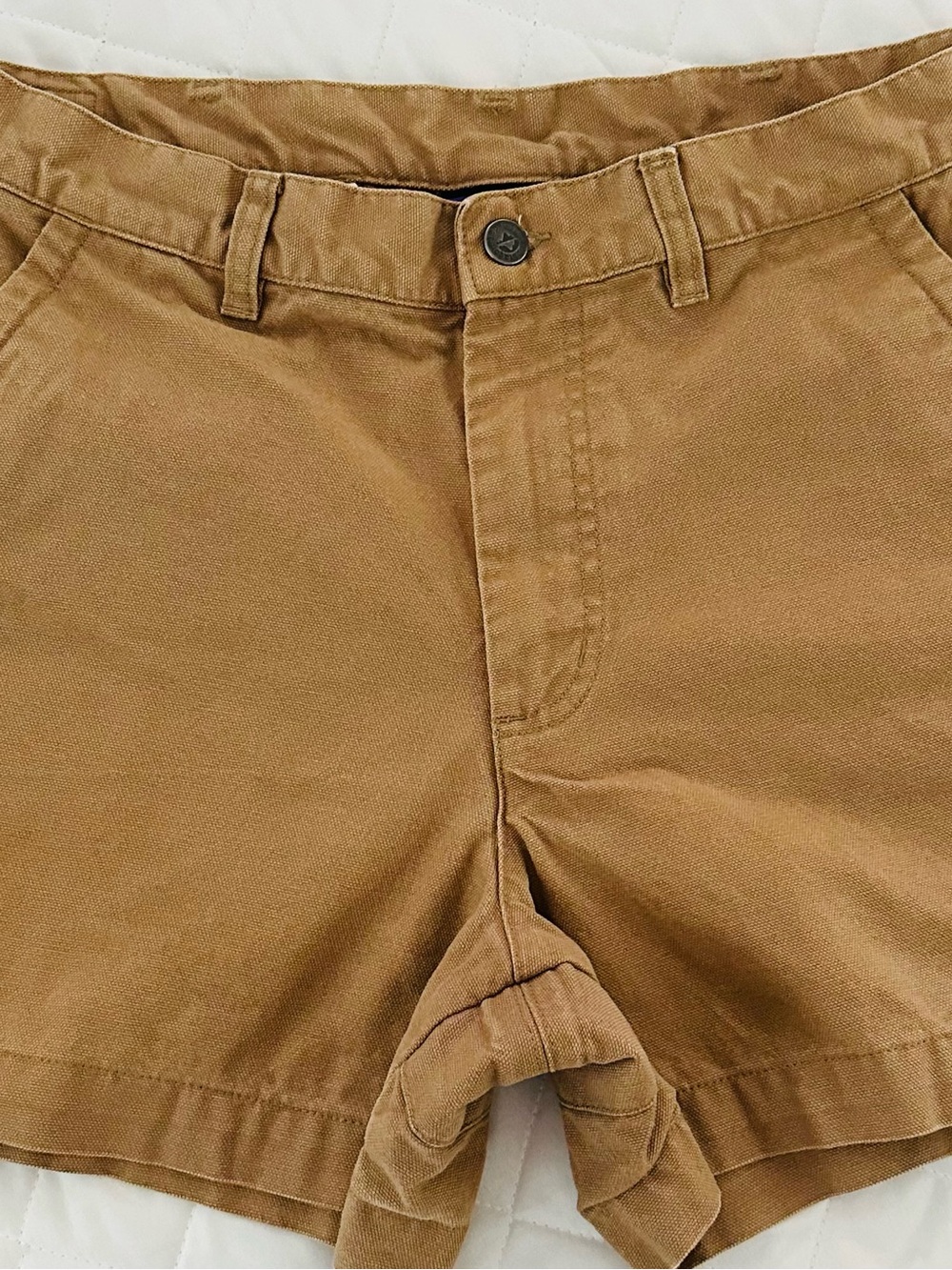 Patagonia Men's Tan Flat-Front Chino Shorts Size 34 Pre Owner